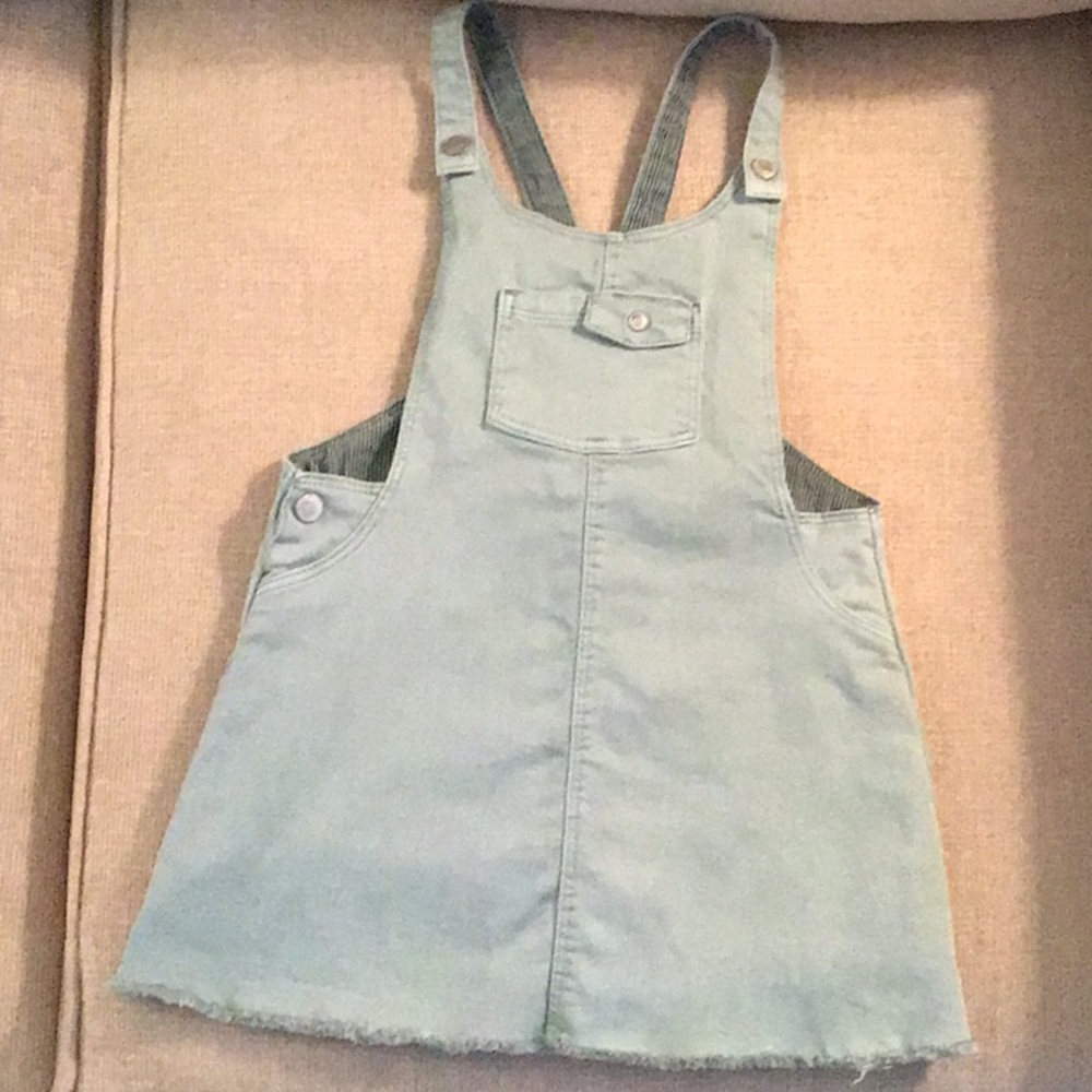 Zara Baby green pinafore dress